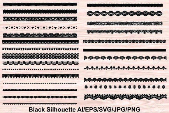 Download Classic Lace Borders Silhouettes Bundle - Lace borders Collection