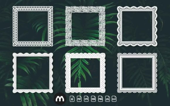 Download Laser Cut Vintage Lace Frames Bundle SVG - Premium Bundle