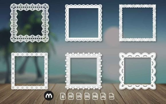 Download Laser Cut Vintage Lace Frames Bundle SVG - Premium Bundle