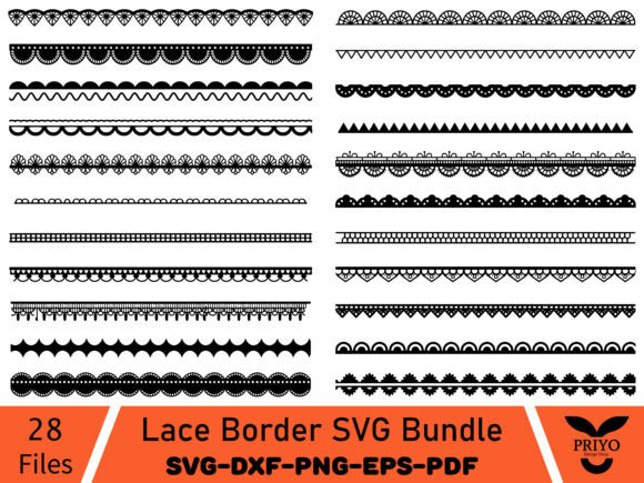 Download Lace Border SVG Bundle, Lace Borders Svg - Lace borders Collection