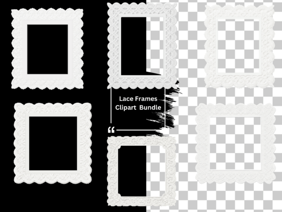 Download Antique White Lace Frames - Transparent - Premium Resources